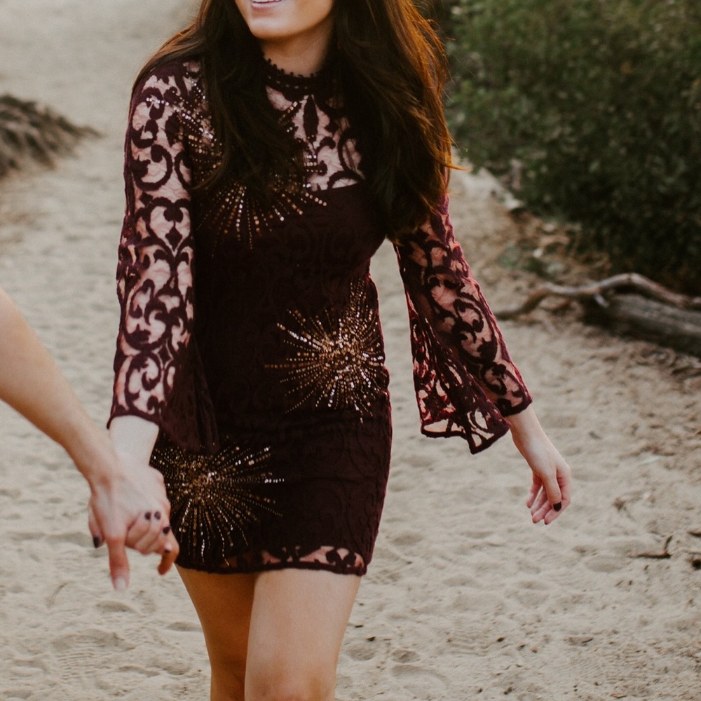 Short free people star dress lace